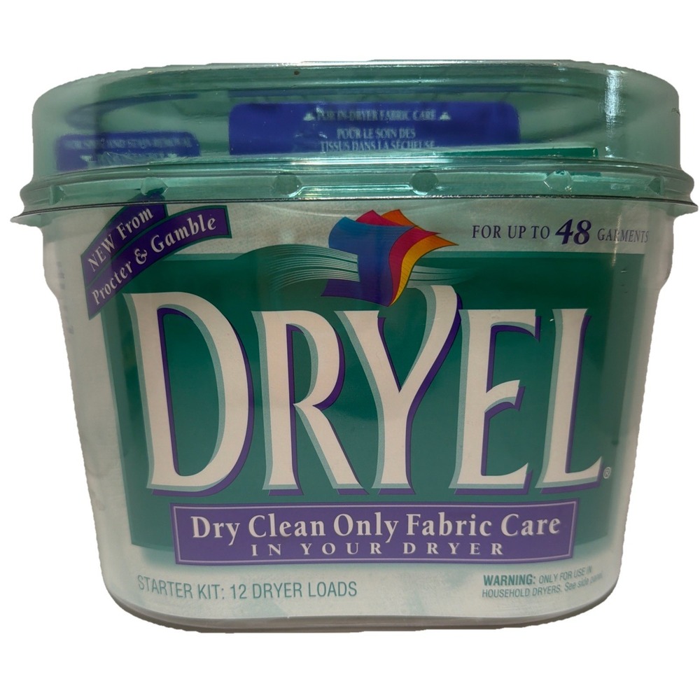 Dryel At-Home Dry Clean Only Fabric Care Starter Kit  Vintage 1997  NO Bag